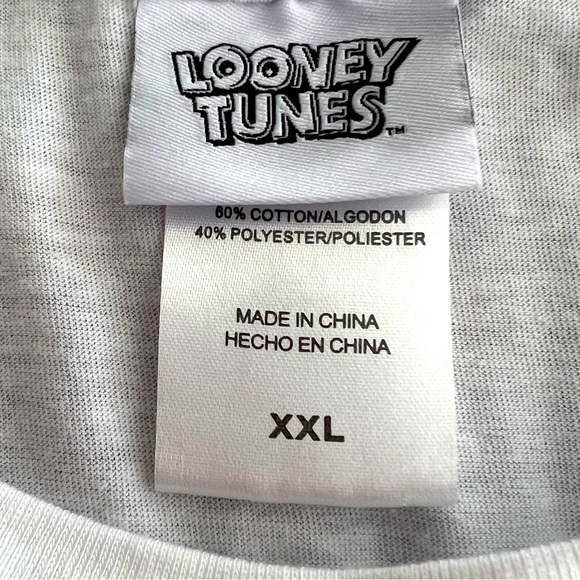 LOONEY TUNES TAZ T-Shirt USA UNISEX Size XXL White Shirt FAST SHIPPING 1351-9 - Picture 4 of 8